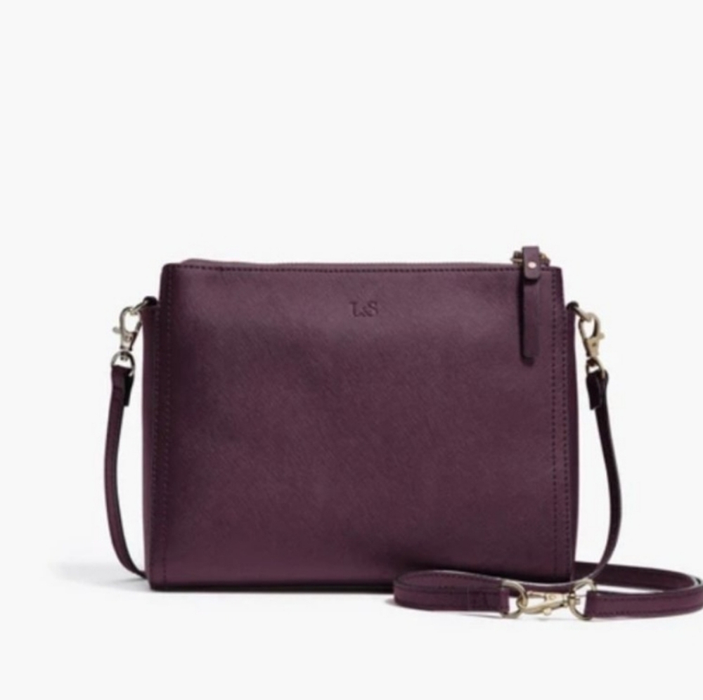 Lo & Sons The Pearl Saffiano Leather Plum Bag